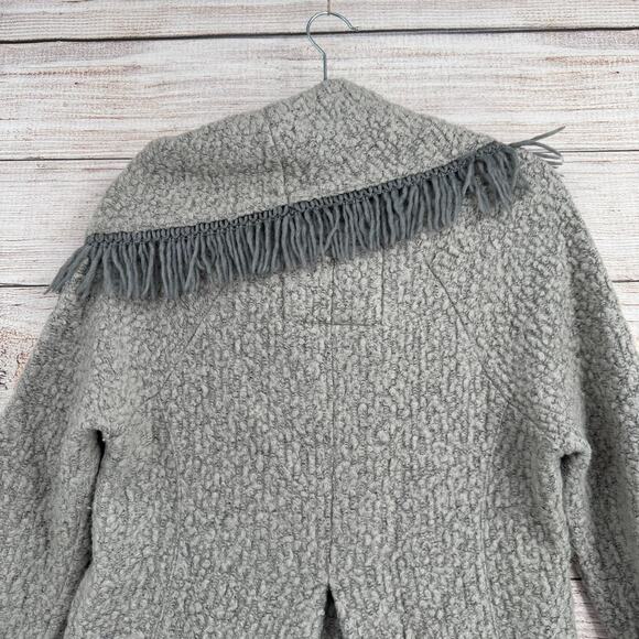 Angel of the North Anthropologie Cowl Neck Wool Blend Sweater Womens M Gray - Picture 3 of 13